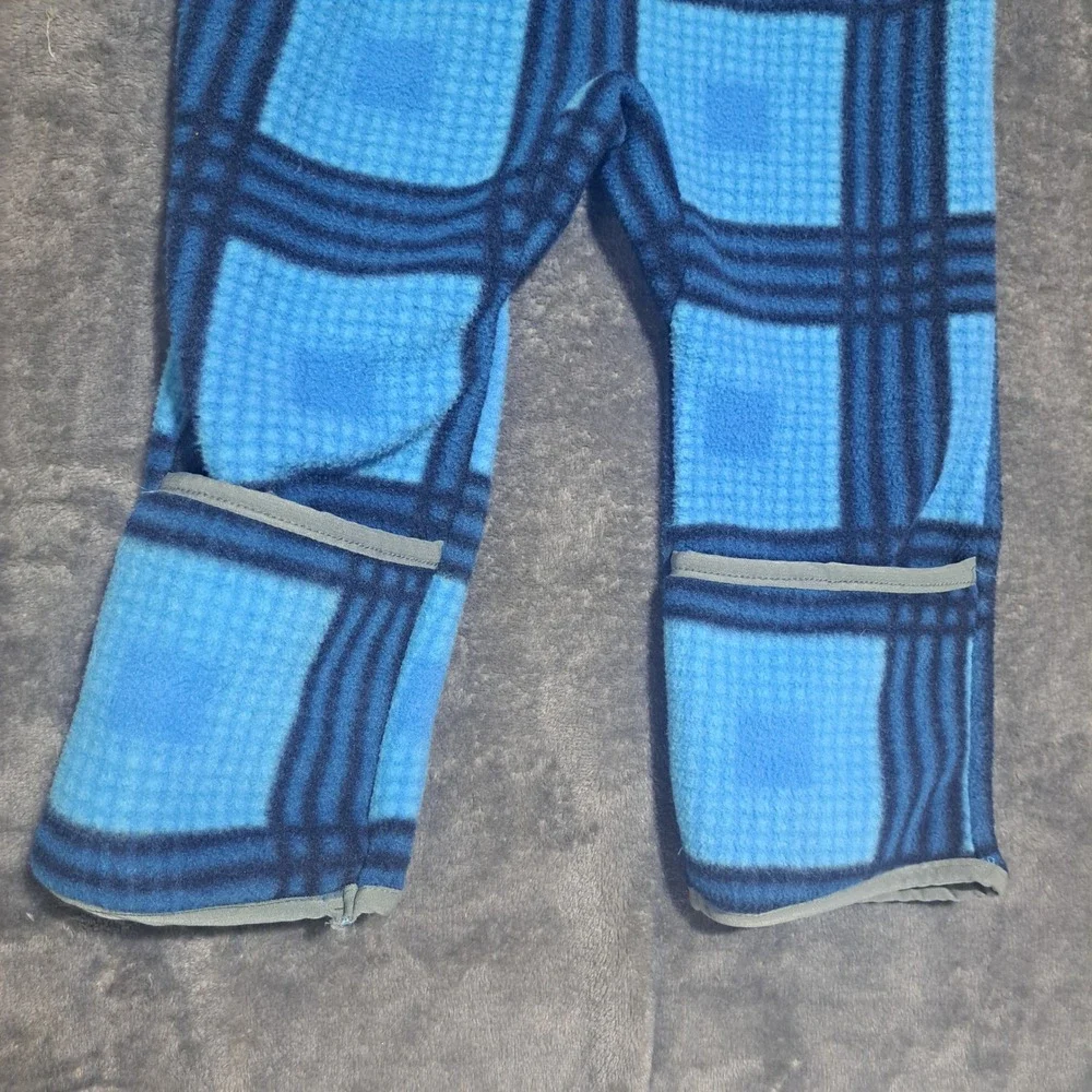Snonook Blue Plaid Fleece Bunting Suit 12-18 Months Winter Warm Cozy Bear Ears